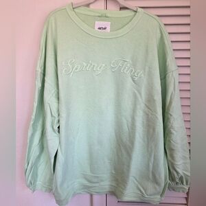 Aerie Bright Green Sweatshirt